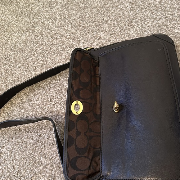 Vintage Coach Penelope Black Leather Shoulder Bag Purse AS IS - Picture 4 of 16